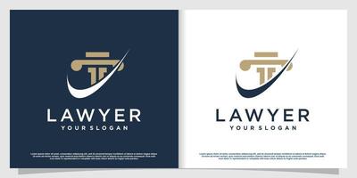 Lawyer logo with creative element style Premium Vector part 7