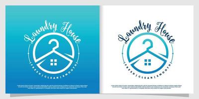 Laundry logo with creative element style Premium Vector part 3