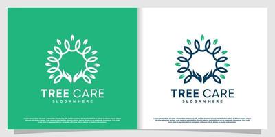 logotipo de la vida del árbol con el vector premium de estilo humano moderno parte 2