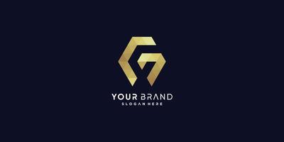 Golden G letter logo with modern creative style Premium Vector part 8