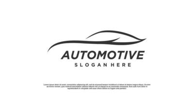 Automotive logo design with simple and minimalist concept Premium Vector