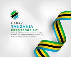 feliz día de la independencia de tanzania 9 de diciembre celebración vector diseño ilustración. plantilla para poster, pancarta, publicidad, tarjeta de felicitación o elemento de diseño de impresión