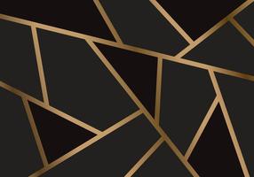 Modern Mosaic Wallpaper Dark Black and Golden Lines Pattern Background Texture vector