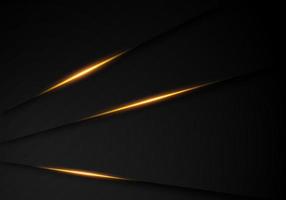 Abstract Gold Light on Black Metallic Shadow Overlap with Blank Space Design Modern Futuristic Background vector