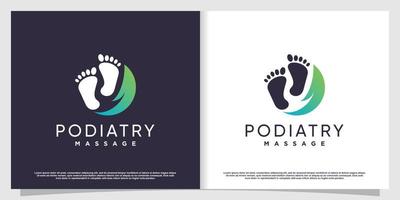 Podiatrist logo with creative element style Premium Vector part 4