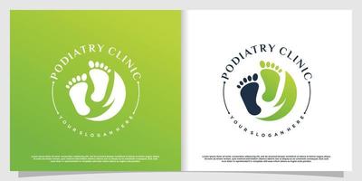 Podiatrist logo with creative element style Premium Vector part 3