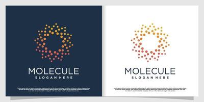 diseño de logotipo de molécula con concepto creativo moderno vector premium parte 6