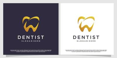 diseño de logotipo dental con estilo de elemento creativo premium vector parte 1