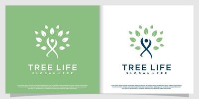 Tree life logo with modern human style Premium Vector part 4