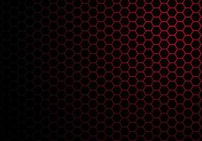línea hexagonal de luz roja abstracta en fondo futurista de lujo moderno gris vector