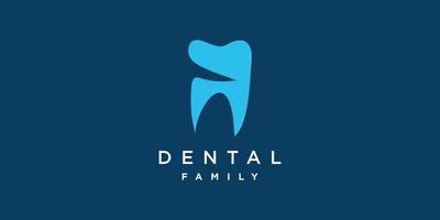 logotipo dental familiar con vector premium de estilo abstracto humano parte 4