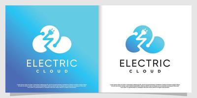 logotipo de tormenta con concepto eléctrico creativo premium vector parte 1