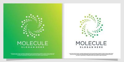 diseño de logotipo de molécula con concepto creativo moderno vector premium parte 7