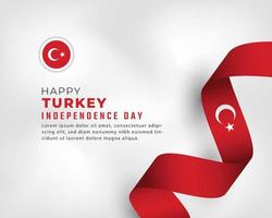 Happy Turkey Independence Day October 29th Celebration Vector Design Illustration. Template for Poster, Banner, Advertising, Greeting Card or Print Design Element