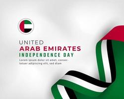 Happy United Arab Emirates Independence Day December 2th Celebration Vector Design Illustration. Template for Poster, Banner, Advertising, Greeting Card or Print Design Element