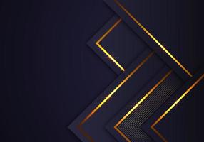 Abstract Shiny Gold Lines Diagonal Overlap Luxurious Dark Navy Purple Background with Copy Space for Text vector