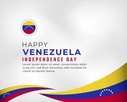 feliz día de la independencia de venezuela 5 de julio celebración vector diseño ilustración. plantilla para poster, pancarta, publicidad, tarjeta de felicitación o elemento de diseño de impresión