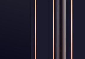Abstract Shiny Gold Lines Diagonal Geometric Overlap Luxurious Dark Navy Purple Background with Copy Space for Text vector