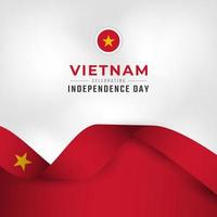 Happy Vietnam Independence Day September 2th Celebration Vector Design Illustration. Template for Poster, Banner, Advertising, Greeting Card or Print Design Element