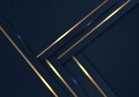 Abstract Shiny Gold Lines Diagonal Overlap Luxurious Dark Navy Purple Background with Copy Space for Text vector