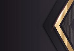 Abstract Shiny Gradient Gold Lines Diagonal Overlap Luxurious Dark Background with Copy Space for Text vector