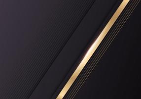 Abstract Shiny Gradient Gold Lines Diagonal Overlap Luxurious Dark Background with Copy Space for Text vector