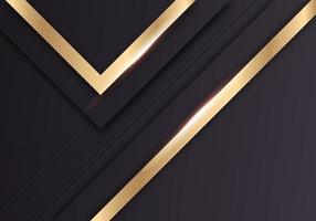 Abstract Shiny Gradient Gold Lines Diagonal Overlap Luxurious Dark Background with Copy Space for Text vector