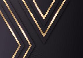 Abstract Shiny Gradient Gold Lines Diagonal Overlap Luxurious Dark Background with Copy Space for Text vector