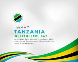 feliz día de la independencia de tanzania 9 de diciembre celebración vector diseño ilustración. plantilla para poster, pancarta, publicidad, tarjeta de felicitación o elemento de diseño de impresión