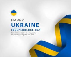 Happy Ukraine Independence Day August 24th Celebration Vector Design Illustration. Template for Poster, Banner, Advertising, Greeting Card or Print Design Element