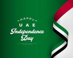 Happy United Arab Emirates Independence Day December 2th Celebration Vector Design Illustration. Template for Poster, Banner, Advertising, Greeting Card or Print Design Element