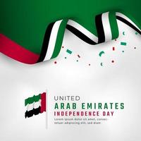 Happy United Arab Emirates Independence Day December 2th Celebration Vector Design Illustration. Template for Poster, Banner, Advertising, Greeting Card or Print Design Element