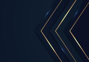 Abstract Shiny Gold Lines Diagonal Overlap Luxurious Dark Navy Purple Background with Copy Space for Text vector