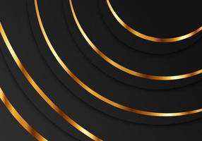 Abstract Premium Shiny Color Gold Wave Luxury on Dark Background with Copy Space vector