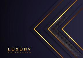 Abstract Shiny Gold Lines Diagonal Overlap Luxurious Dark Navy Purple Background with Copy Space for Text vector