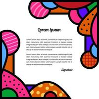 marco fondo colorido warhol pop art estilo decoración para redes sociales cita plantilla de texto vector