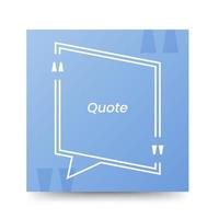 Quote frames blank templates on white background vector