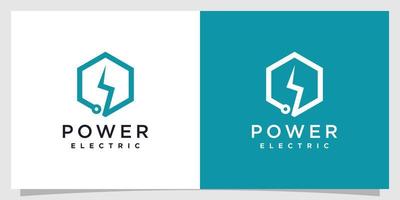 Electric logo with creative simple and minimalist concept Premium Vector part 2