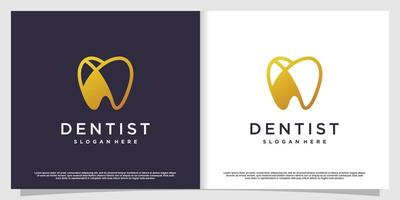 Dental logo design with creative element style Premium Vector part 9