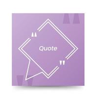 Quote frames blank templates on white background vector