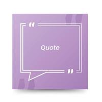 Quote frames blank templates on white background vector