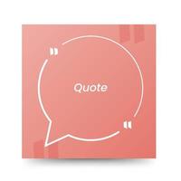 Quote frames blank templates on white background vector