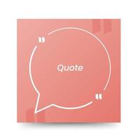 Quote frames blank templates on white background vector