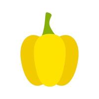 Yellow Bell Pepper isolated on white background vector