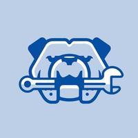 Automotive Bulldog Repair Logo Template vector