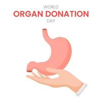 National organ donor day with Stomach vector