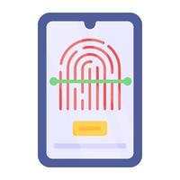 Creative design icon of mobile fingerprint vector
