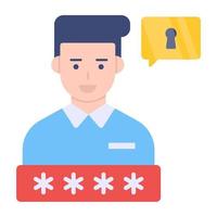 Modern design icon of user security vector