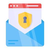 Modern design icon of secure mail vector