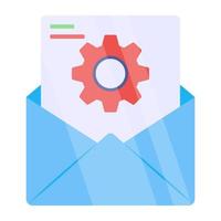 Creative design icon of mail setting vector